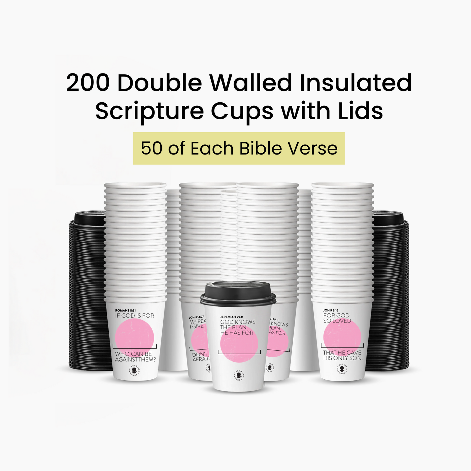 Church Brew Bundle – Bulk 5lb Coffee & Cups with a Calling (Pink Paper Cups) - Promised Grounds