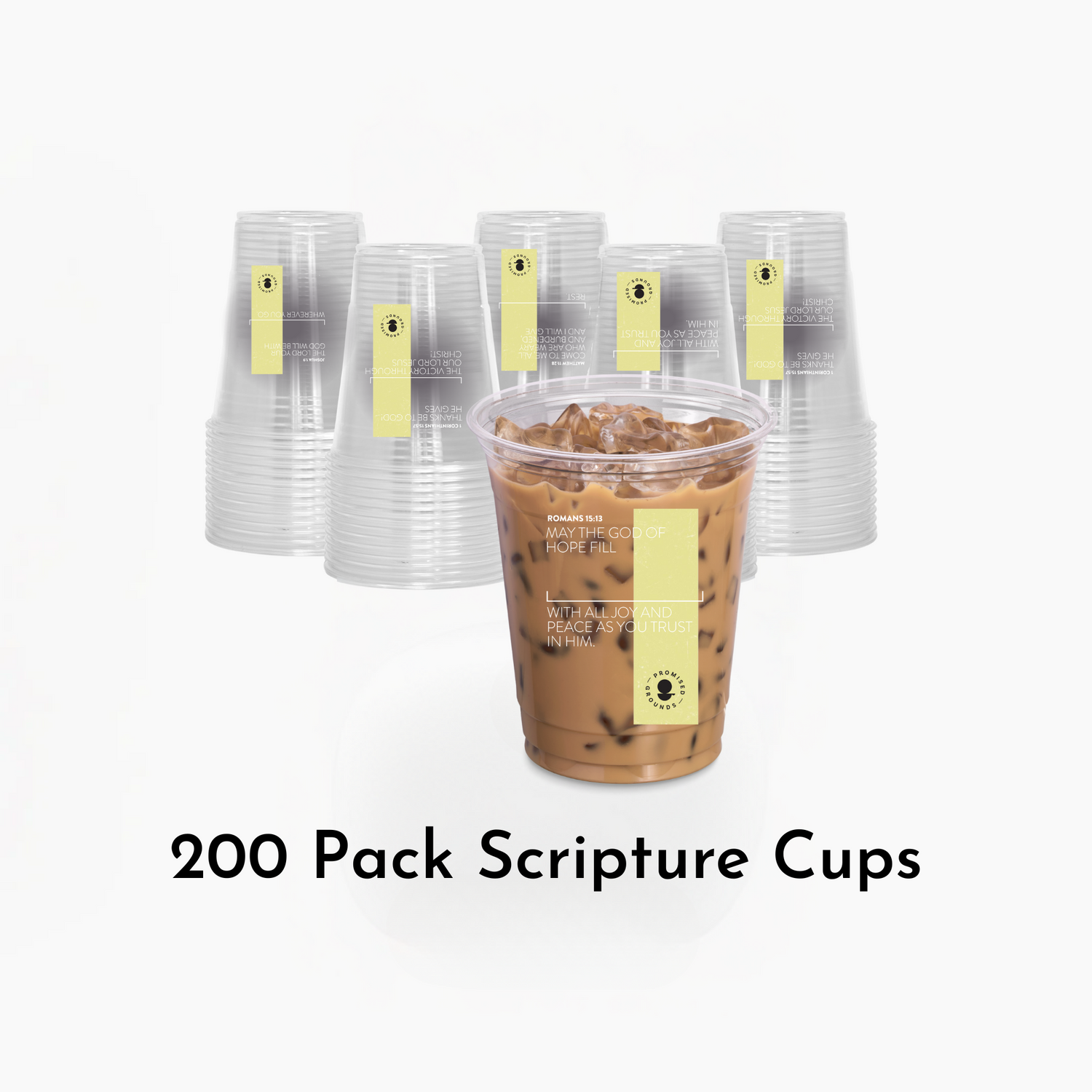16oz Yellow Plastic Scripture Cups (200-Pack)