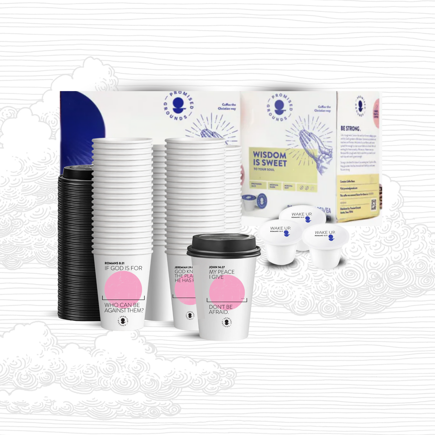 48 Pods + 25 Scripture Cups – Serve Coffee with the Word