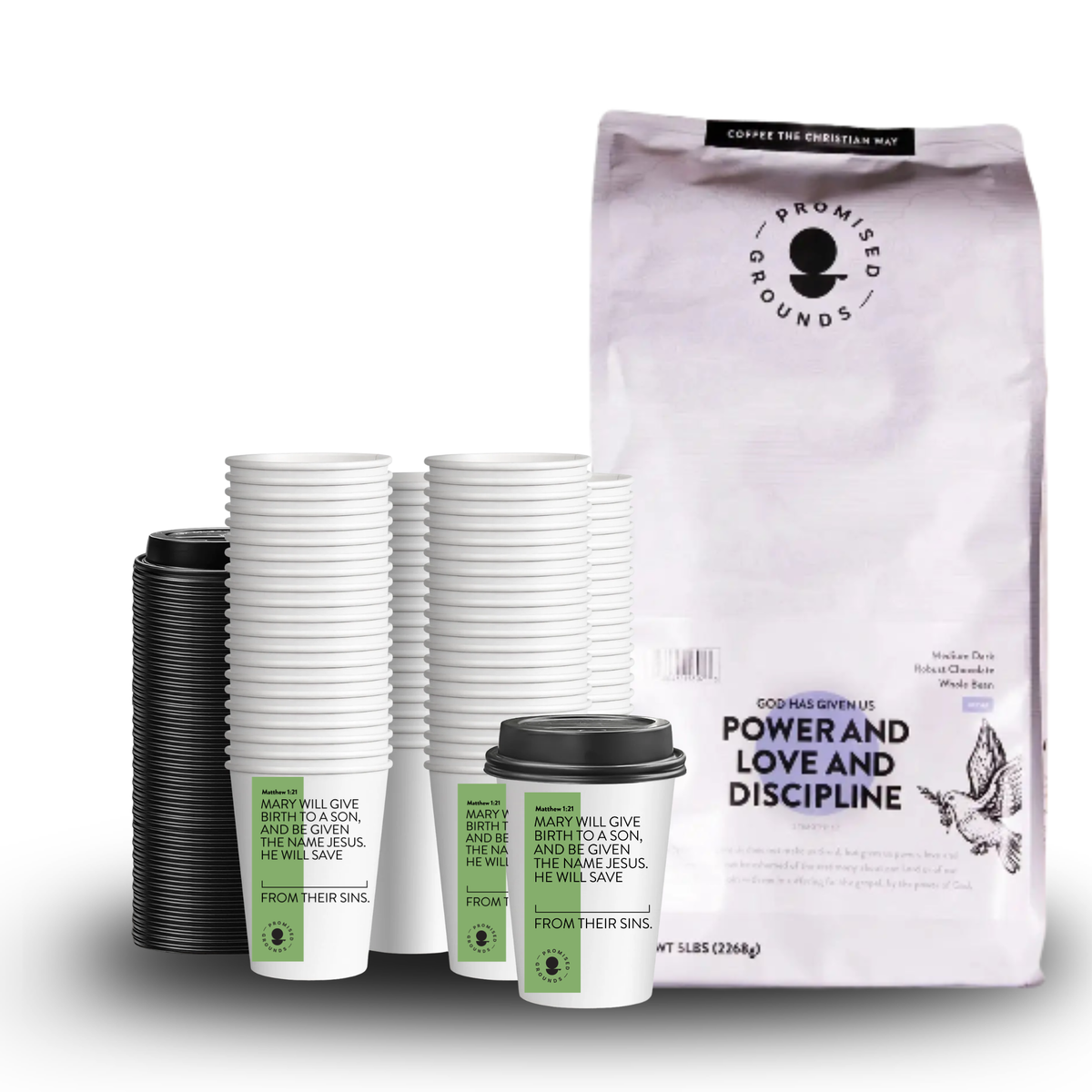 Christmas Church Brew Bundle – Bulk 5lb Coffee & 200 Hot Cups