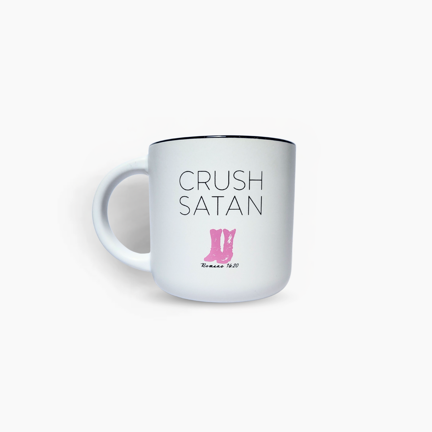 Crush Satan – Romans 16:20 Mug