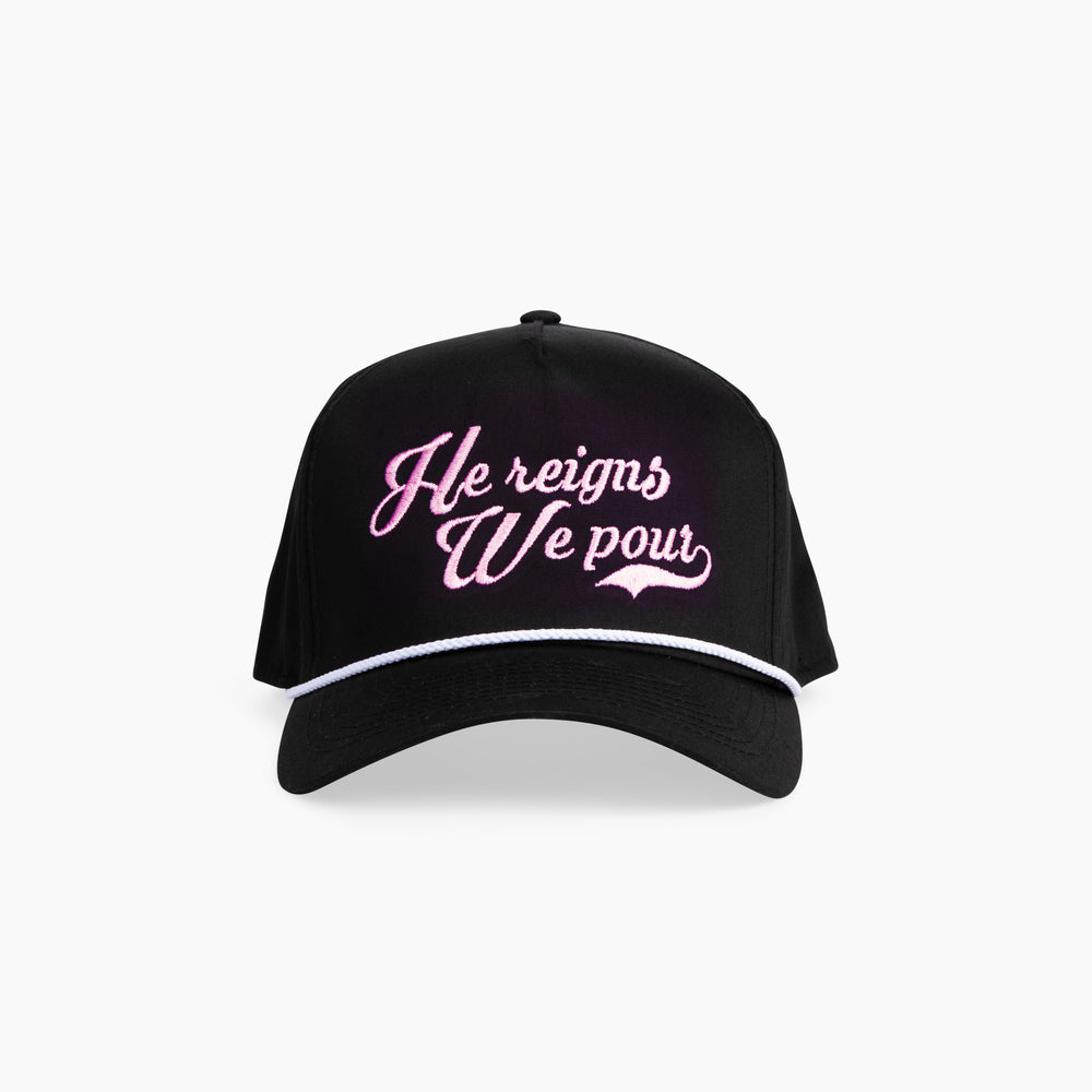 the golf hat | black + pink