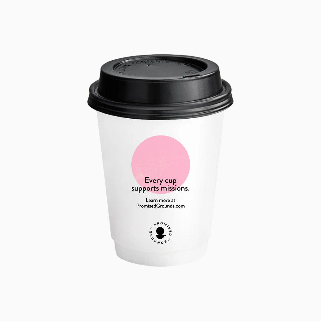 200 Pink Scripture Coffee Cups - Double Walled Paper Cups & Lids 12oz (Pink Edition)