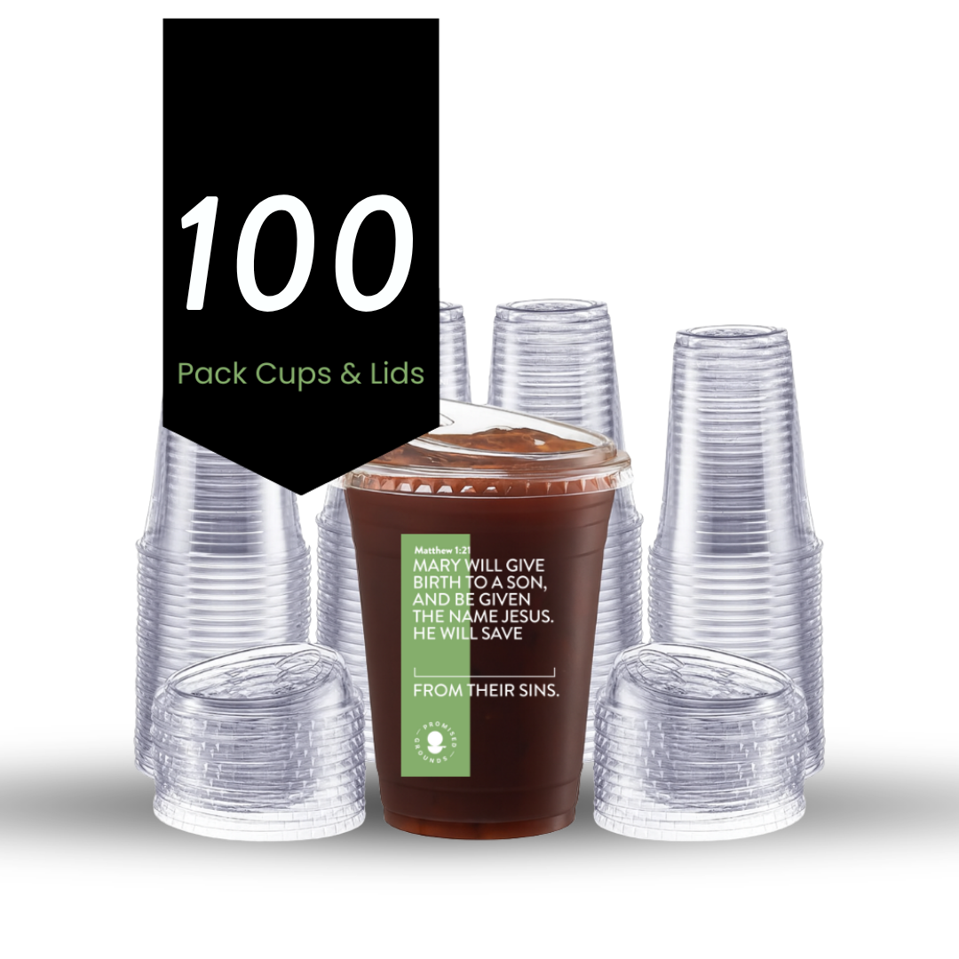 Rejoice Series - Plastic Scripture Cups & Lids - Promised Grounds