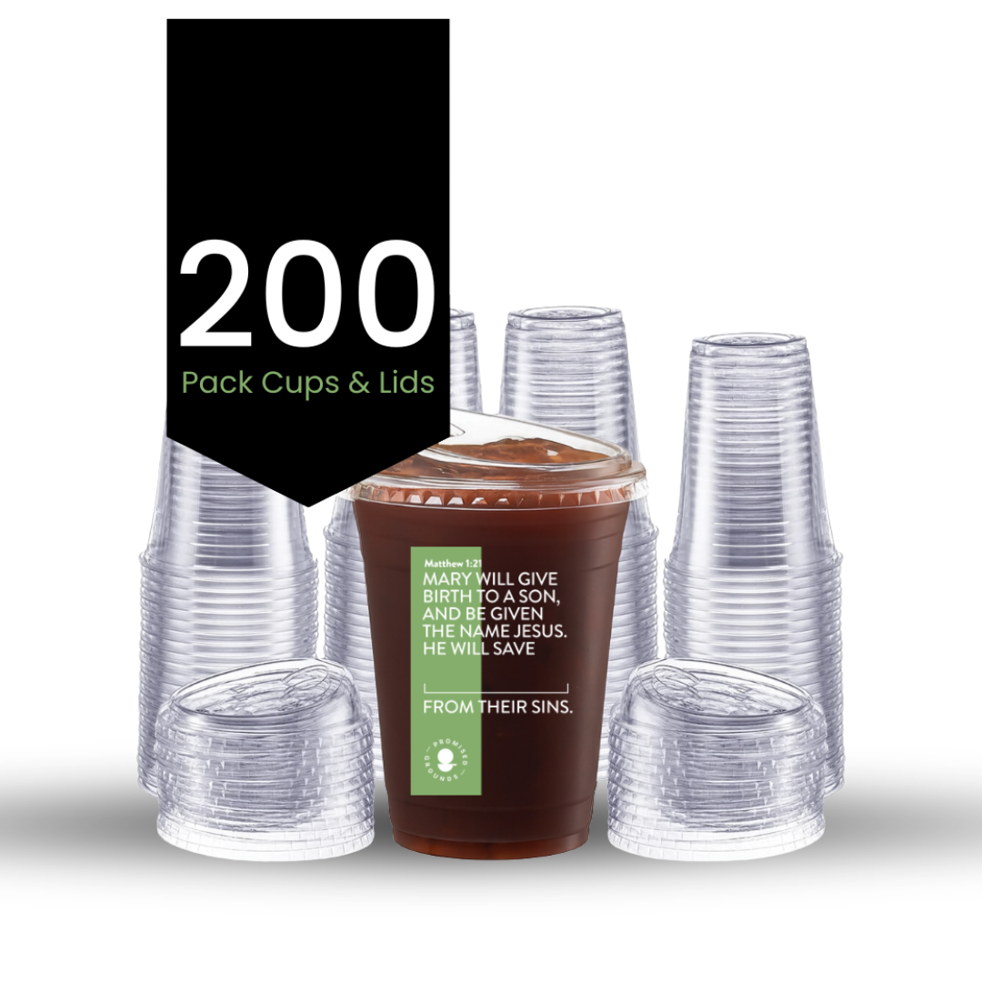 Rejoice Series - Plastic Scripture Cups & Lids - Promised Grounds