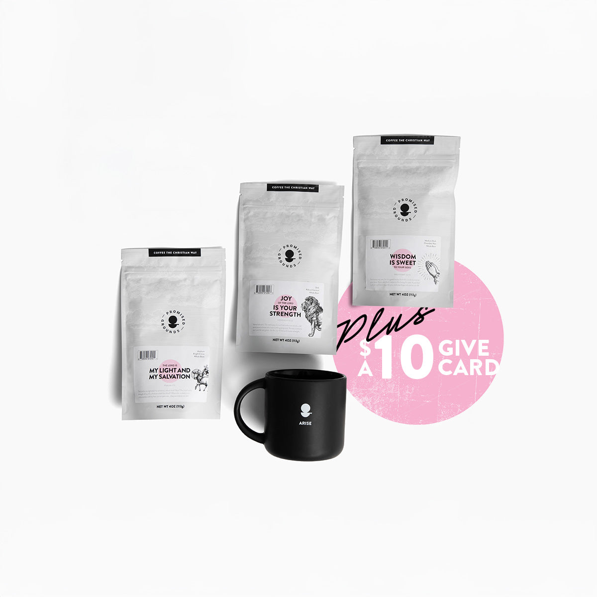 Promised Grounds Sample Set – Sip. Arise. Give.