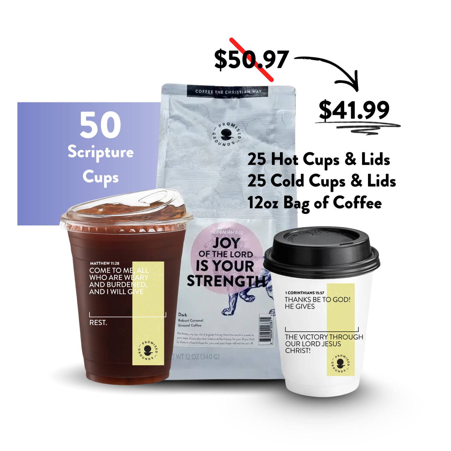 Yellow Series - 50 Cups (25 Hot/25 Cold) Brew Bundle - Promised Grounds