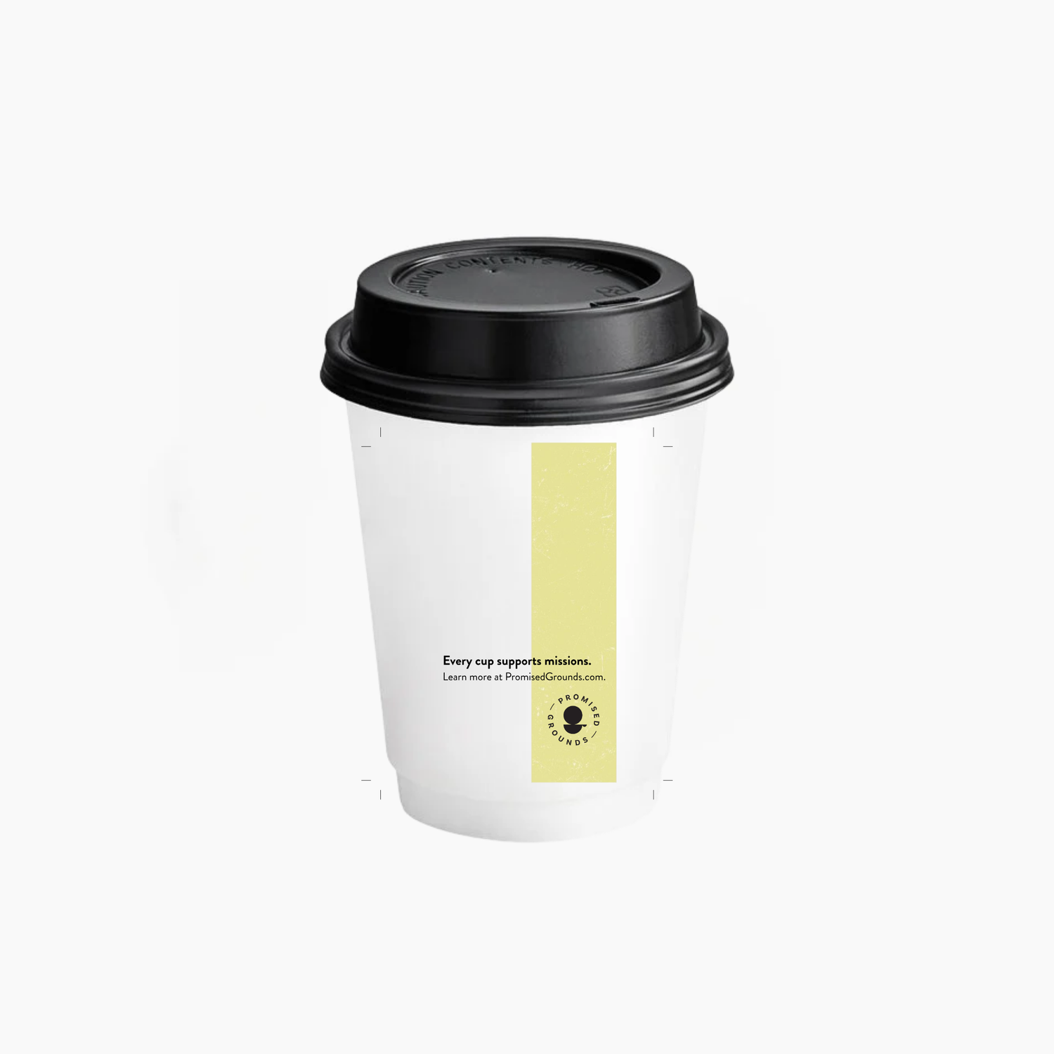 Scripture Coffee Cups – 25 Personalized Yellow Scripture Coffee Cups