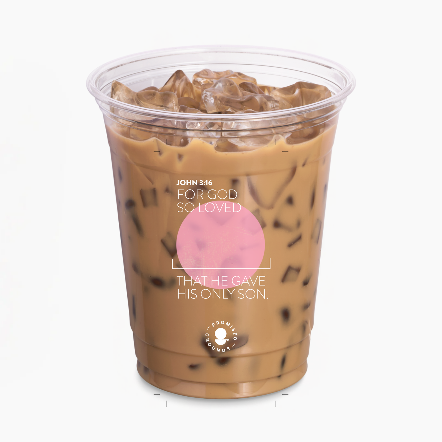 16oz Pink Plastic Scripture Cups (25-Pack)
