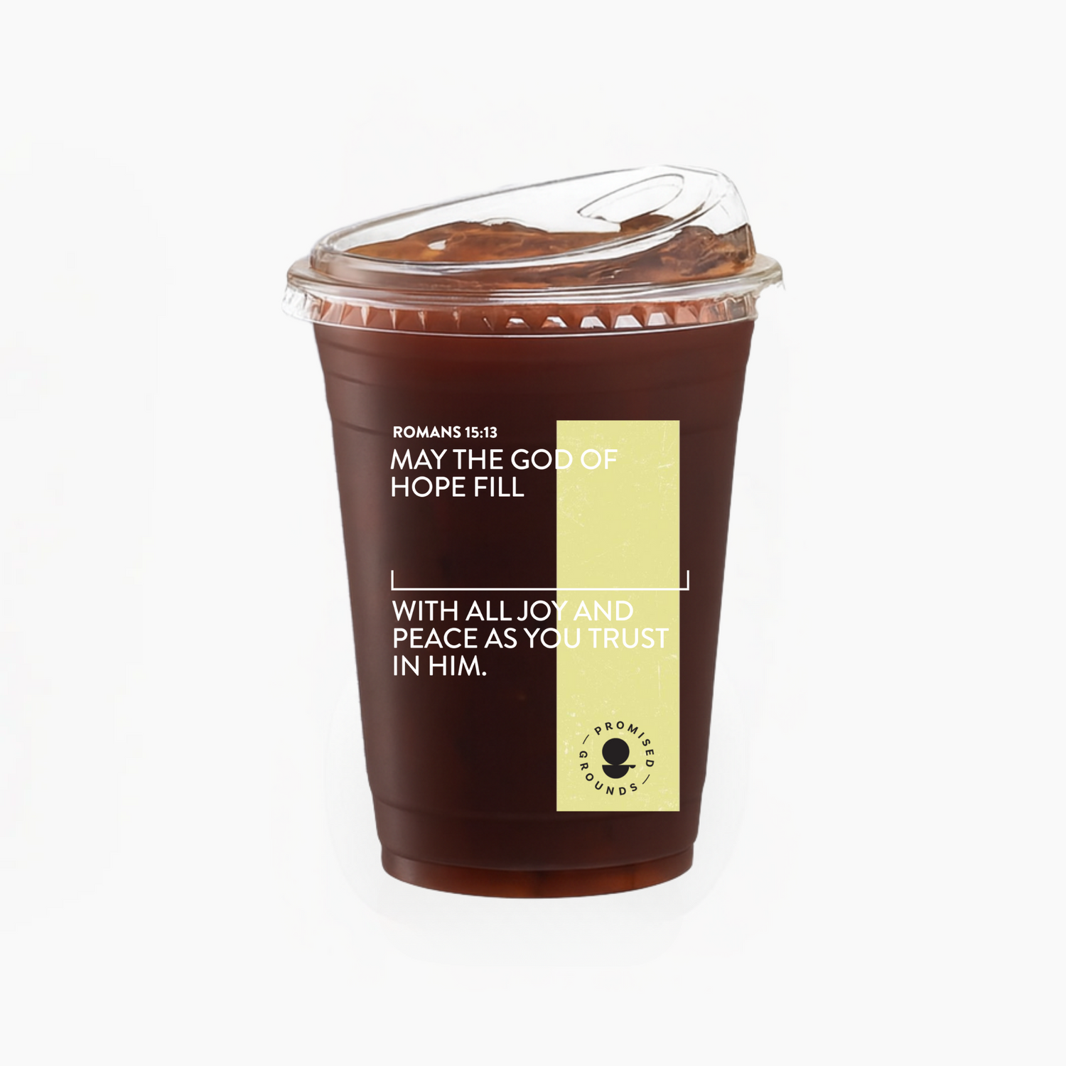 16oz Yellow Plastic Scripture Cups & Lids (25-Pack)