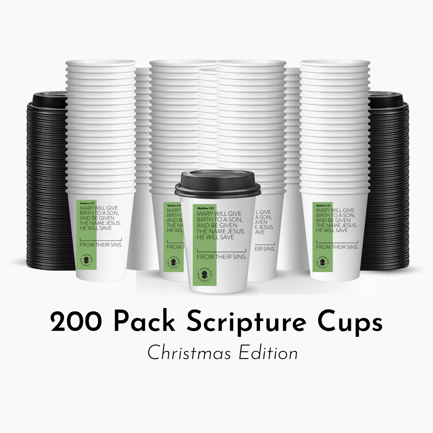 Scripture Cups – 200 Double-Walled Cups with God’s Word (Christmas Edition)