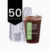 50 Holiday Plastic Scripture Cups & Lids 16oz (Christmas Edition)