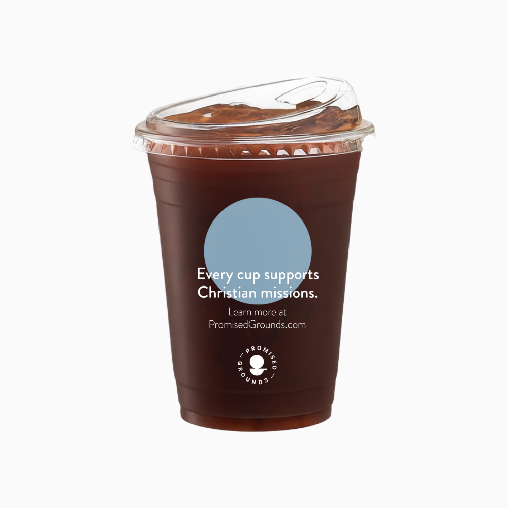 50 Blue Plastic Scripture Cups & Lids 16oz (Blue Edition)