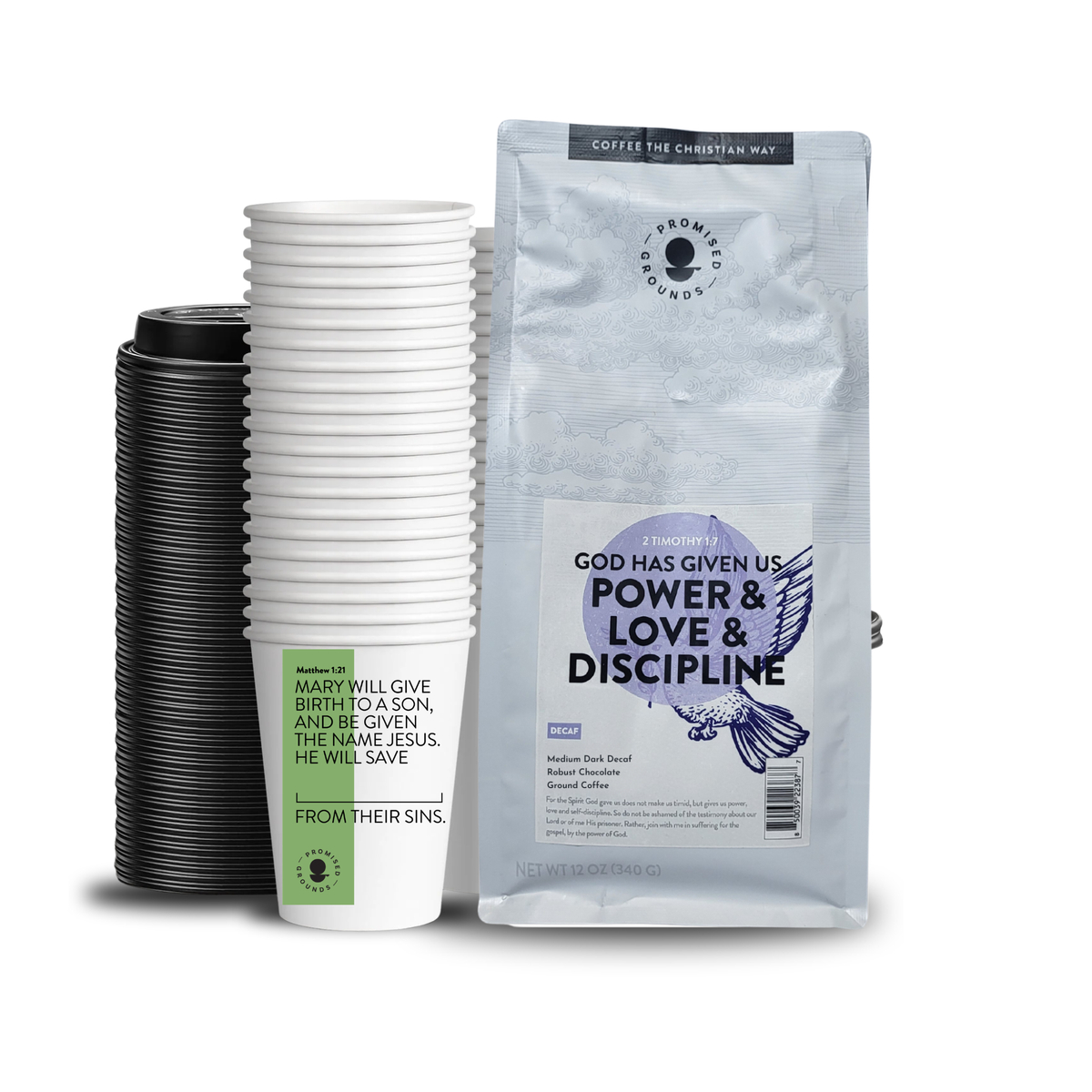 REJOICE - Christmas Hot Bundle 12oz Coffee & 25 hot Cups