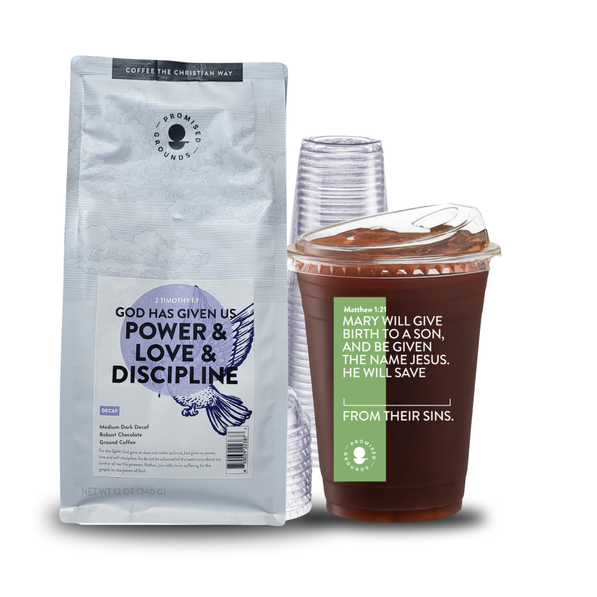 REJOICE, Christmas Cold Bundle - 12oz Coffee & 25 Cold Cups
