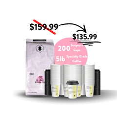 Church Brew Bundle –  Bulk 5lb Coffee & Cups with a Calling (Yellow Paper Cups) - Promised Grounds