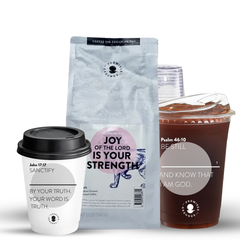 Grey Scripture Cups Bundle – 25 Hot + 25 Cold
