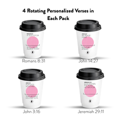 Pink Paper Scripture Cups & Lids - Promised Grounds