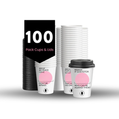 Pink Paper Scripture Cups & Lids - Promised Grounds