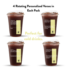 Yellow Plastic Scripture Cups & Lids - Promised Grounds