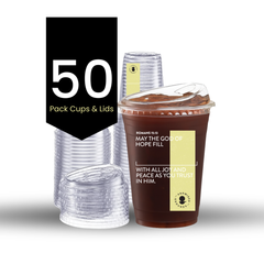 Yellow Plastic Scripture Cups & Lids - Promised Grounds