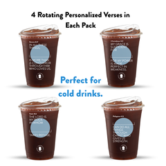Blue Plastic Scripture Cups & Lids - Promised Grounds