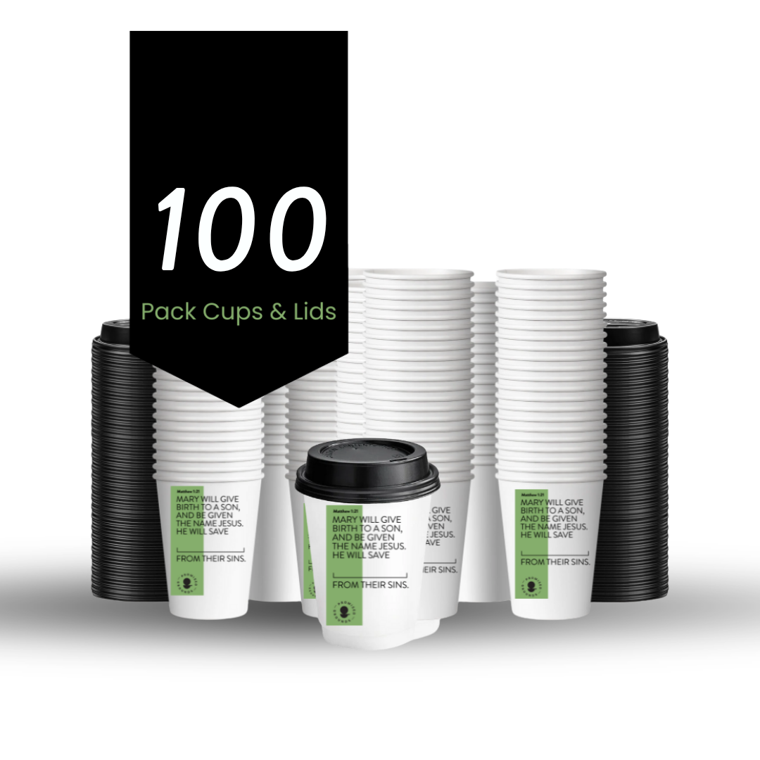 Rejoice Series - Paper Scripture Cups & Lids - Promised Grounds