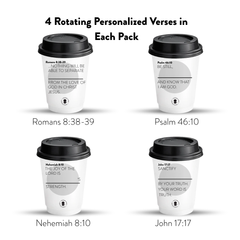 Grey Scripture Hot Coffee Cups 25 Pack