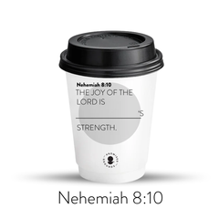 Grey Scripture Hot Coffee Cups – Psalm 46:10