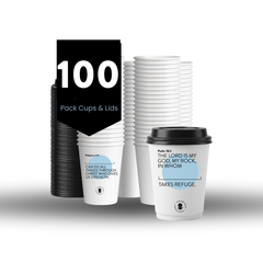 Blue Paper Scripture Cups & Lids - Promised Grounds