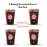 Pink Plastic Scripture Cups & Lids - Promised Grounds