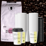 Church Brew Bundle –  Bulk 5lb Coffee & Cups with a Calling (Yellow Paper Cups)