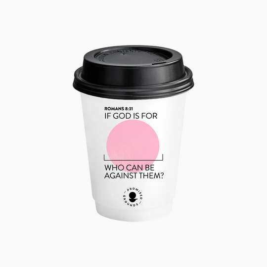 Scripture Coffee Cups – 200 Double-Walled Cups with Lids – Promised Grounds