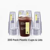 16oz Yellow Plastic Scripture Cups & Lids (200-Pack)